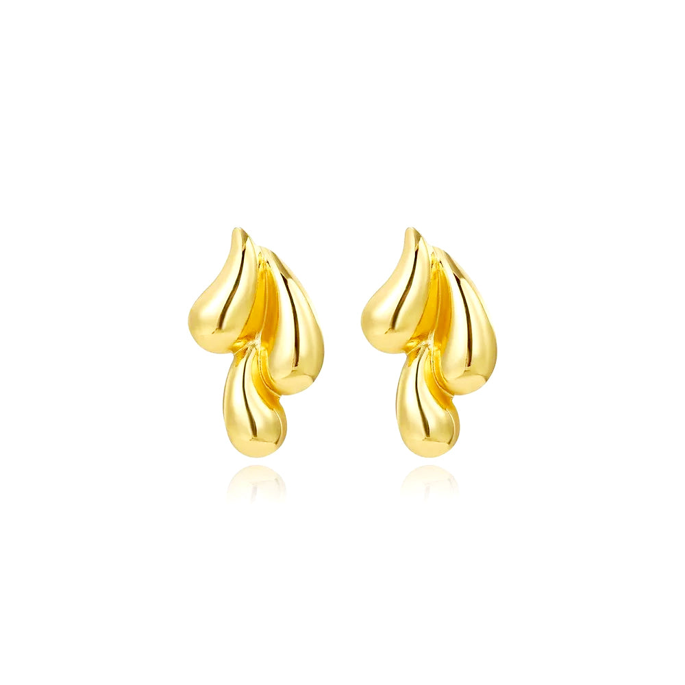 THREE DROPS OF GOLD EARRING