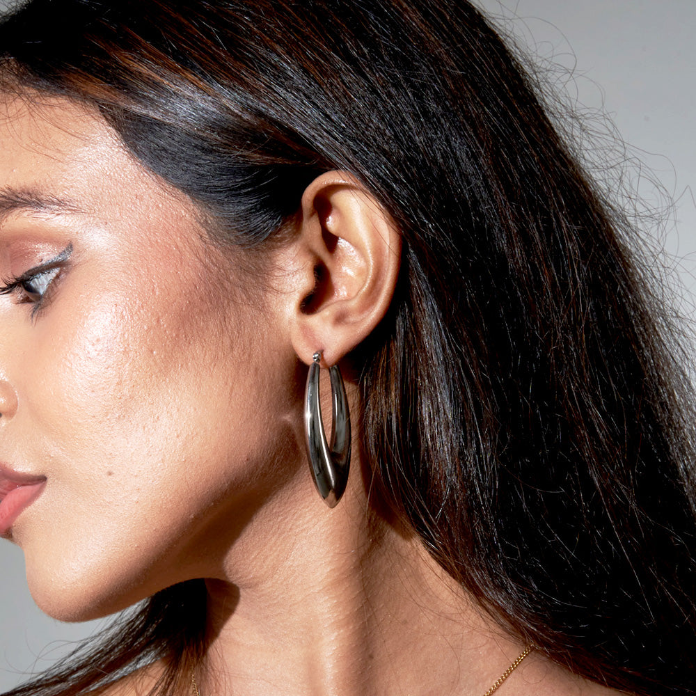THE REGAL HOOPS - SILVER PLATED
