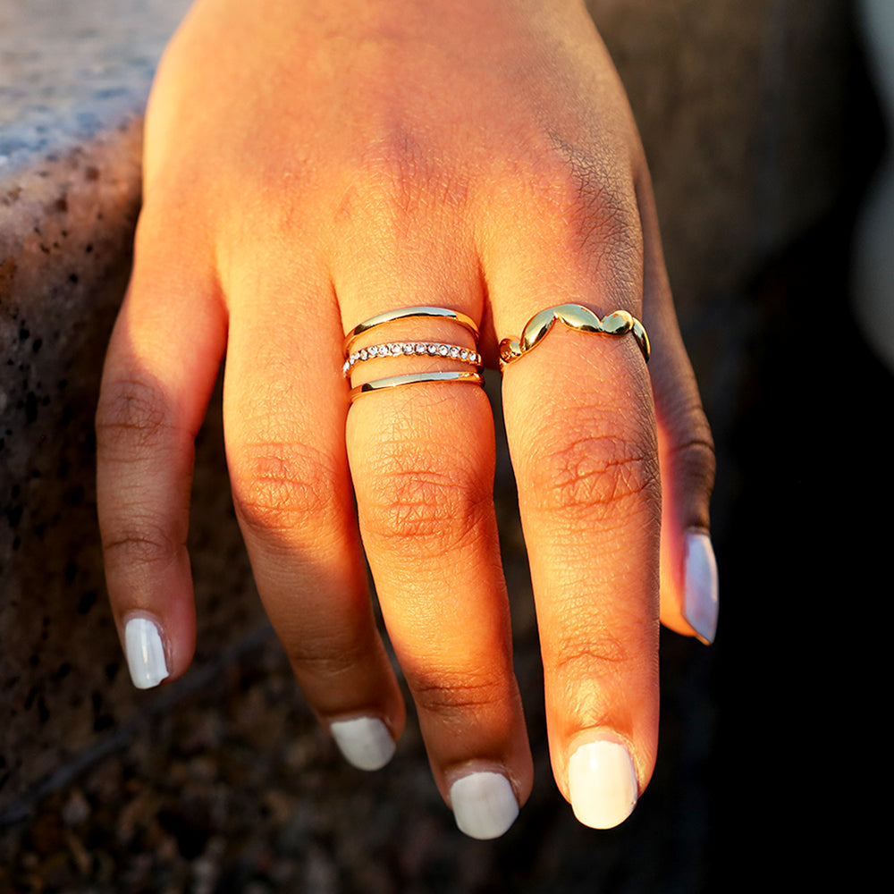 THE WAVE RING - GOLD PLATED