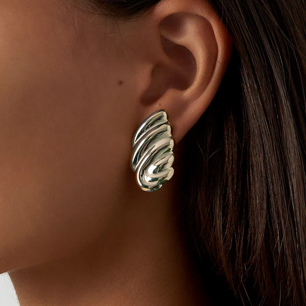 STUD WINGS EARRING SILVER