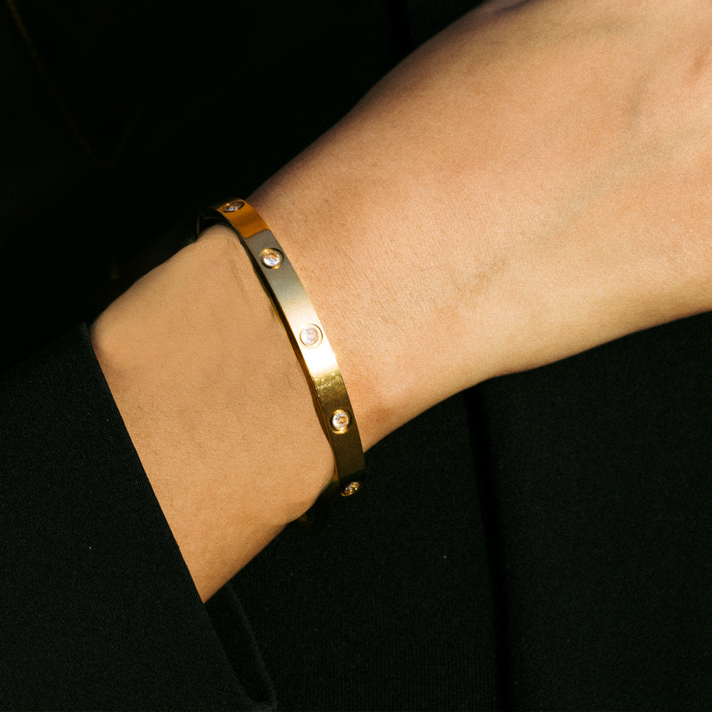 THE LOVE CUFF - GOLD PLATED