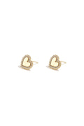 Heart shaped stud earrings