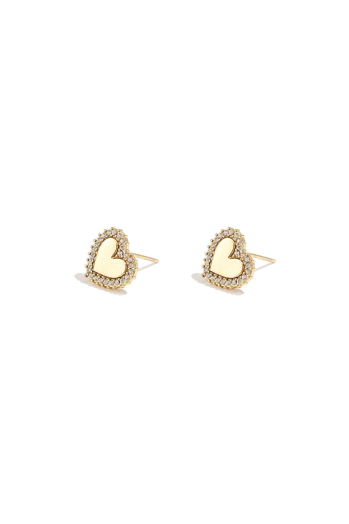 Heart shaped stud earrings