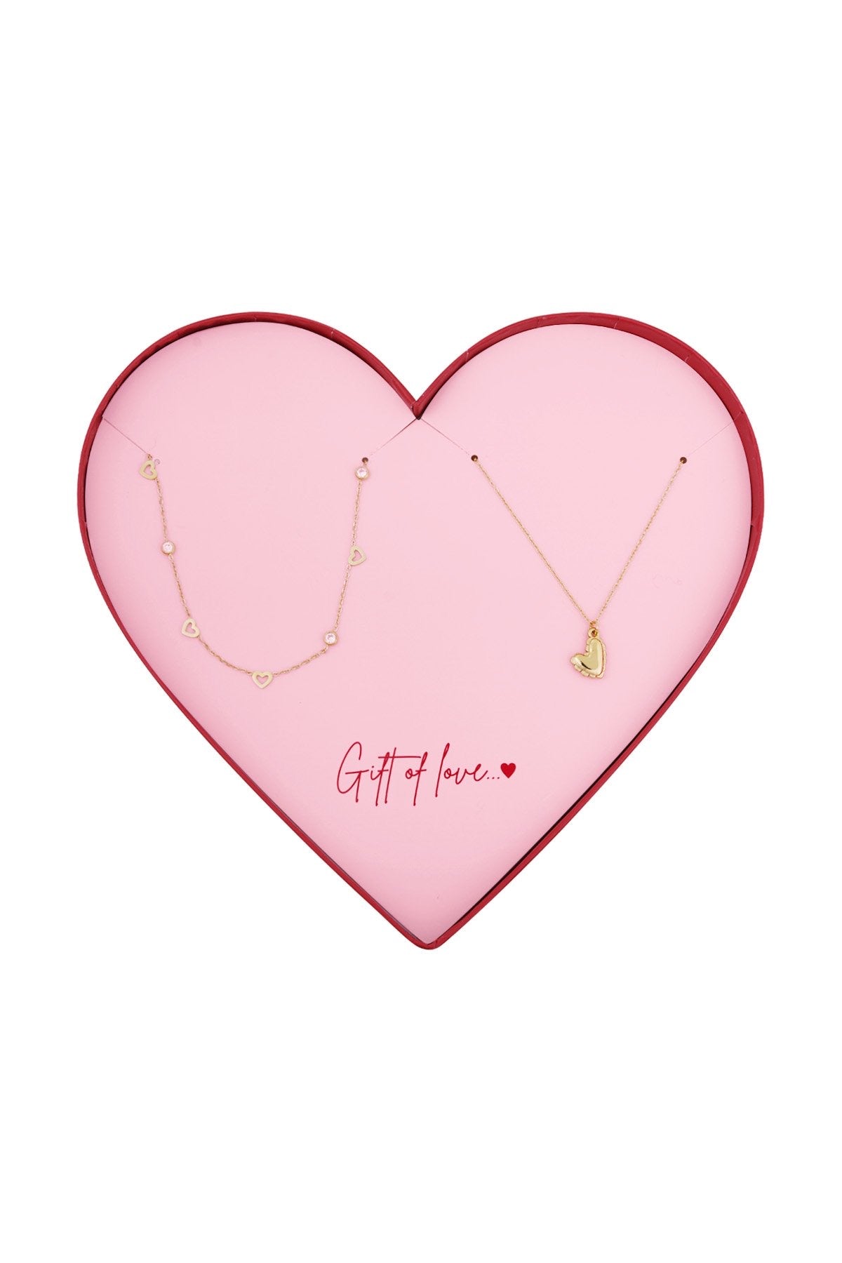 Gift of Love Heart Necklace Set