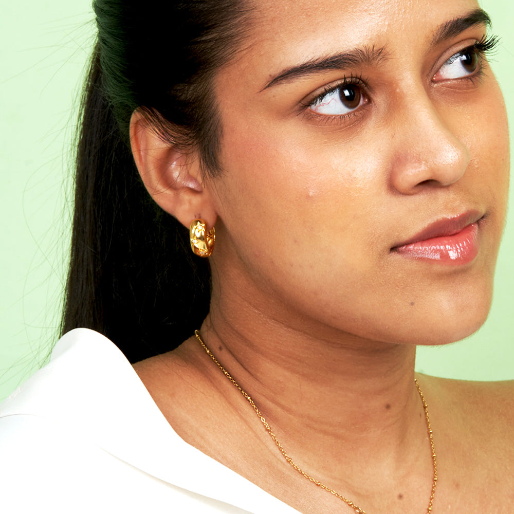 THE COSMIC HOOPS - GOLD PLATED