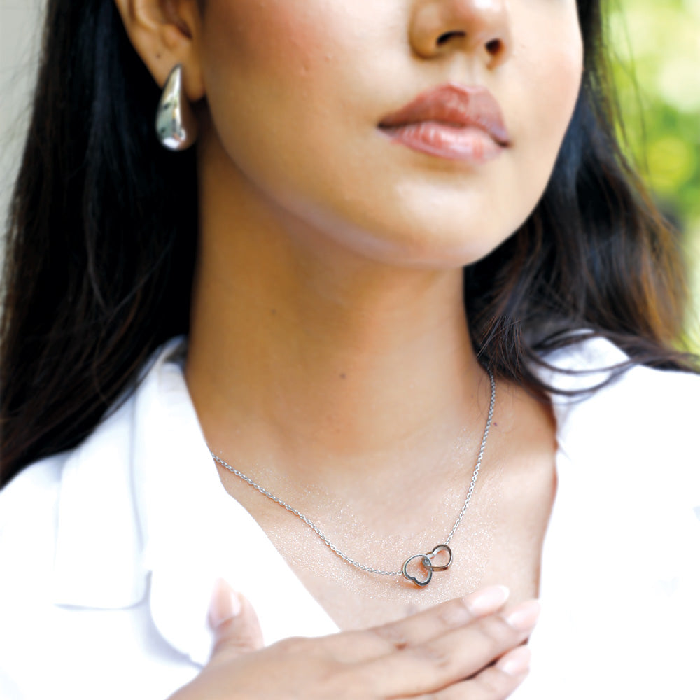 THE HEARTLOCK NECKLACE - SILVER PLATED