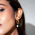 PEARL DROP HOOPS