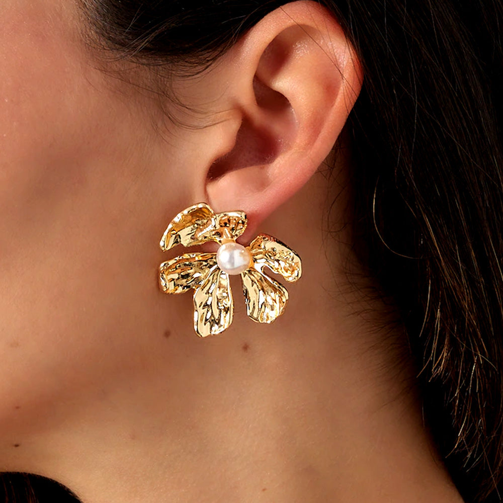 PEARL EARRINGS GOLD