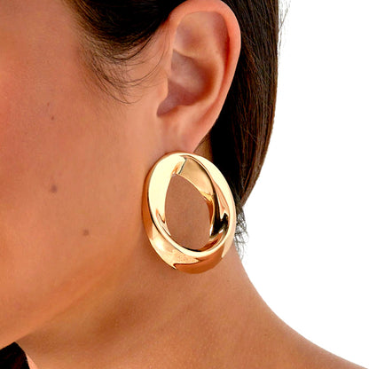 RING HOOP EARRING GOLD