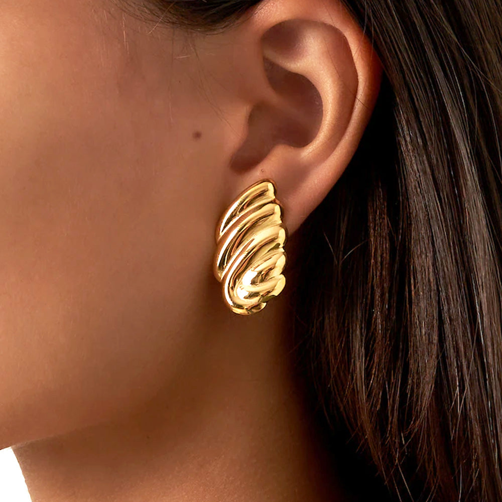 STUD WINGS EARRING GOLD